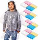 20 Pack Rain Ponchos For Kids With Hood, Camping, 4 Assorted Colors, 42 X 60 In