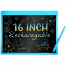 16 Inch Rechargeable Lcd Writing Tablet, Erasable & Colorful Doodle Board With E