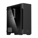 S3 Atx Mid Tower Computer Case W/ Tempered Glass Side Panels & 3X Pre-Installed