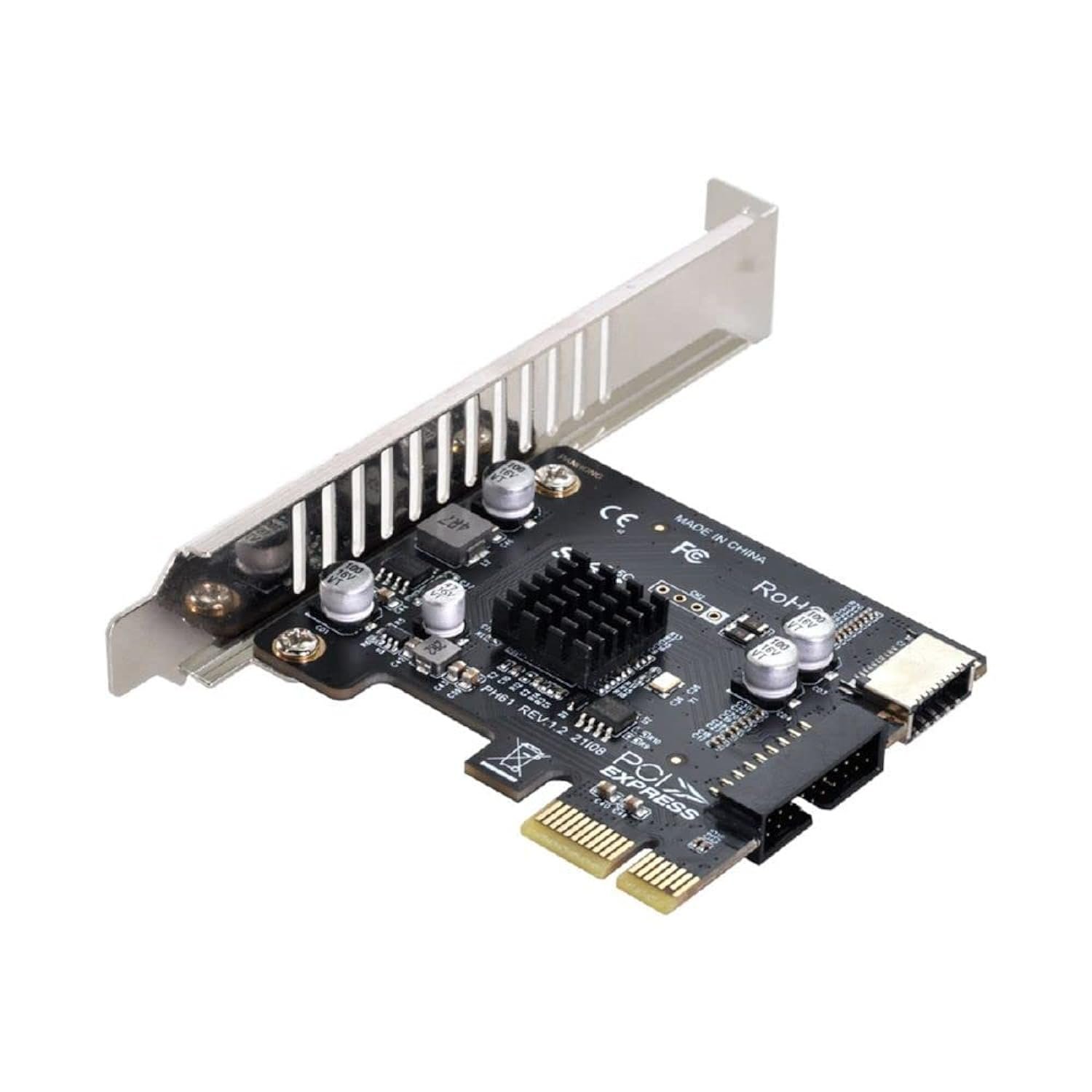 Cablecc 5Gbps Type-E USB 3.1 Front Panel Socket & USB 2.0 to PCI-E 1X Express Ca