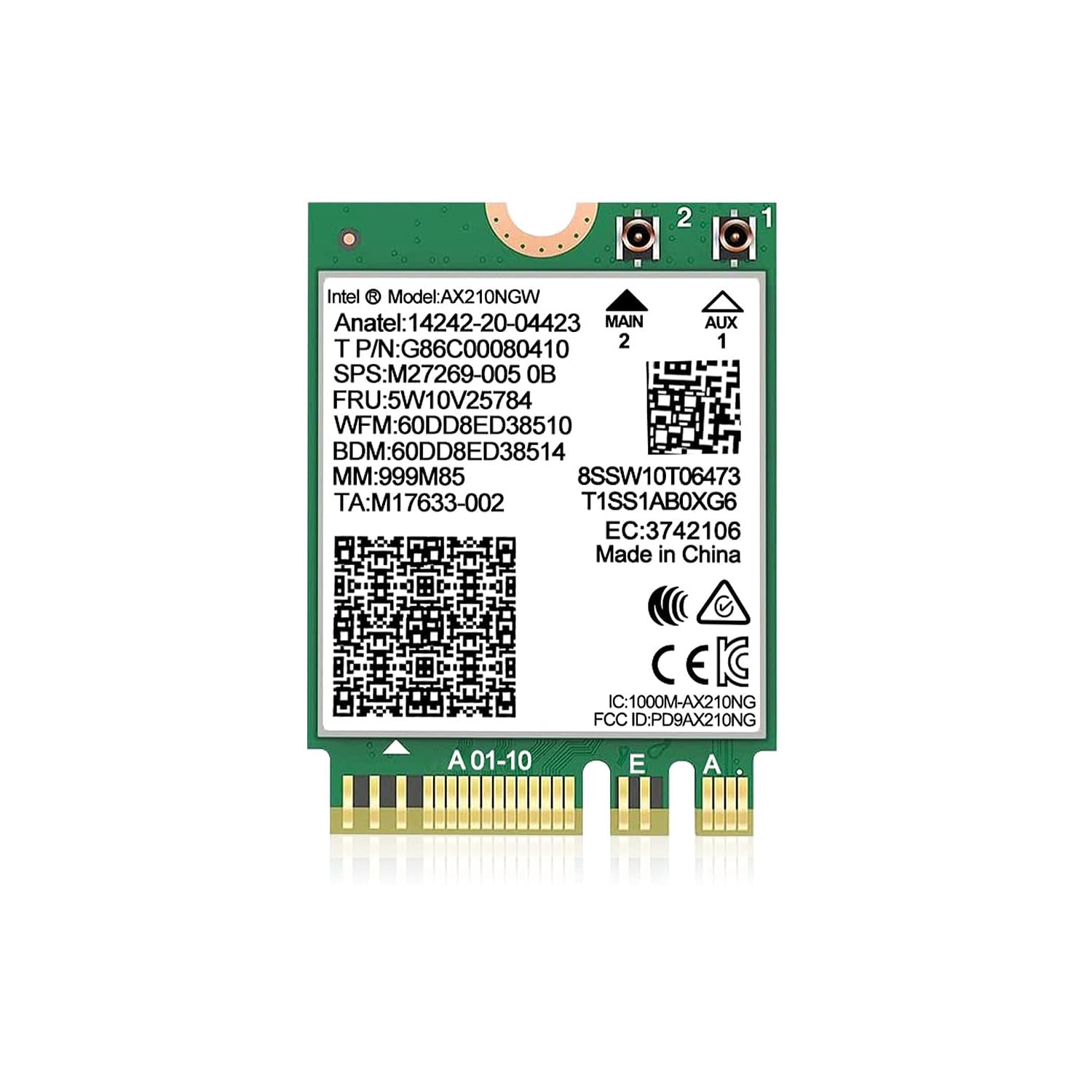 Wifi 6E Wireless Card Intel Ax210 Ngw Bluetooth 5.3 Tri-Band 5400Mbps Network Ad