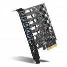 Pcie Usb 3.2/3.1 Gen 2 Card Usb 7-Ports (2X Usb C - 5 Usb A) Expansion Card With