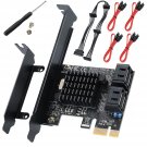 Pci-E X1 To Sata 3.0 Controller Card, 4-Port Sata Iii 6Gbps Expansion Cards, Sup