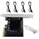 Pcie To 6-Ports Sata 3.0 6Gbps Max Speed Expansion Card For Pcs, Servers, Nas-Pl