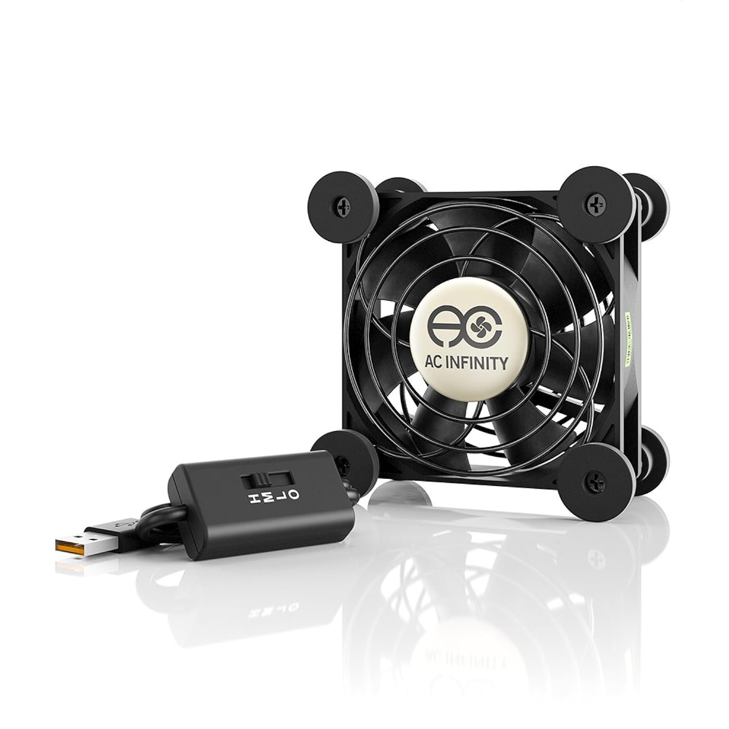 AC Infinity MULTIFAN S1, Quiet 80mm USB Fan, UL-Certified for Receiver DVR Plays
