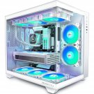 Atx Pc Case,5 Pwm Argb Fans Pre-Installed,360Mm Rad Support,Type-C Gaming Pc Cas