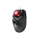 ELECOM HUGE Trackball Mouse, Wired, Finger-Operated, 8-Button Function, Palm Res