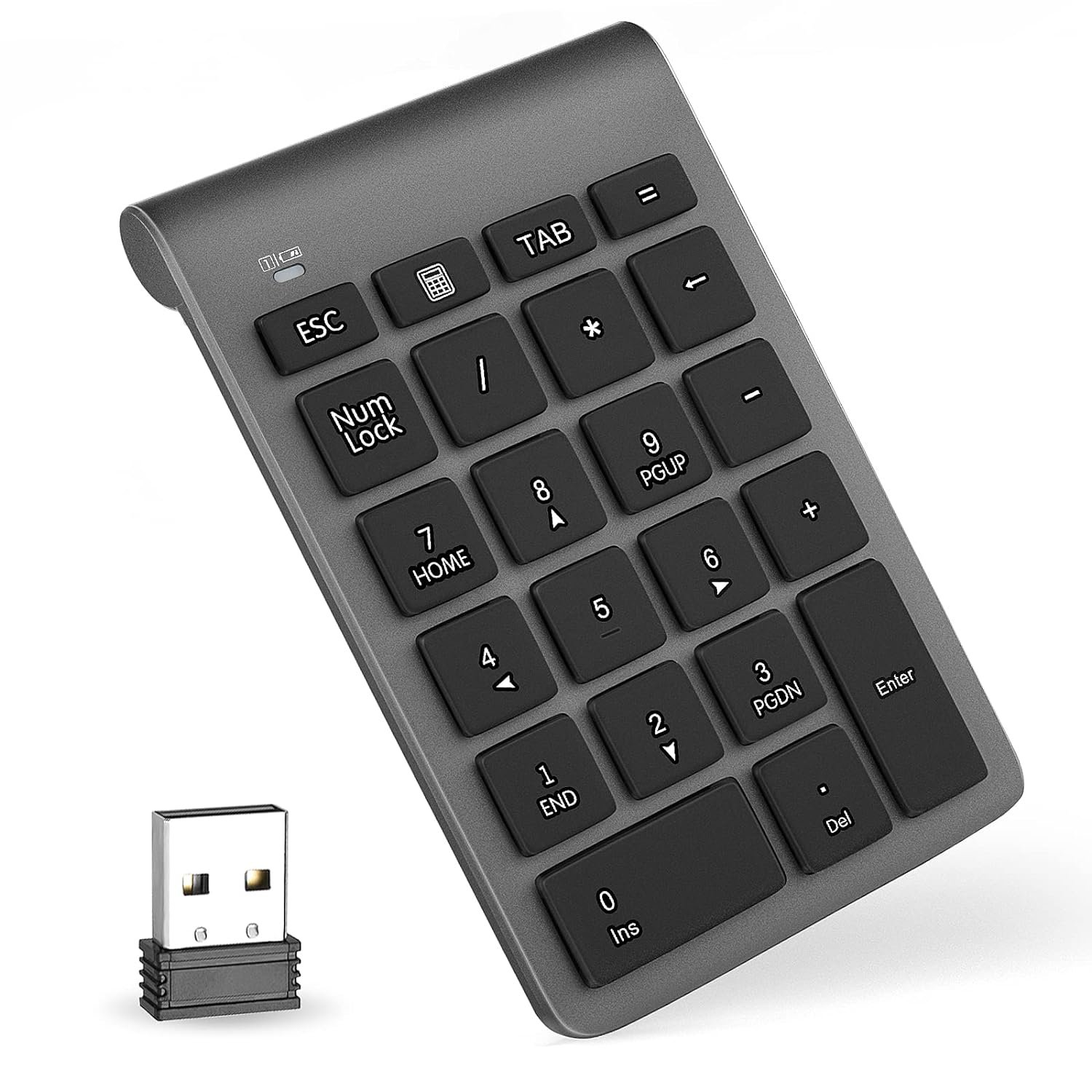 Number Pads, Wireless 22 Keys Numeric Keypad External Data Entry 2.4G Num Number