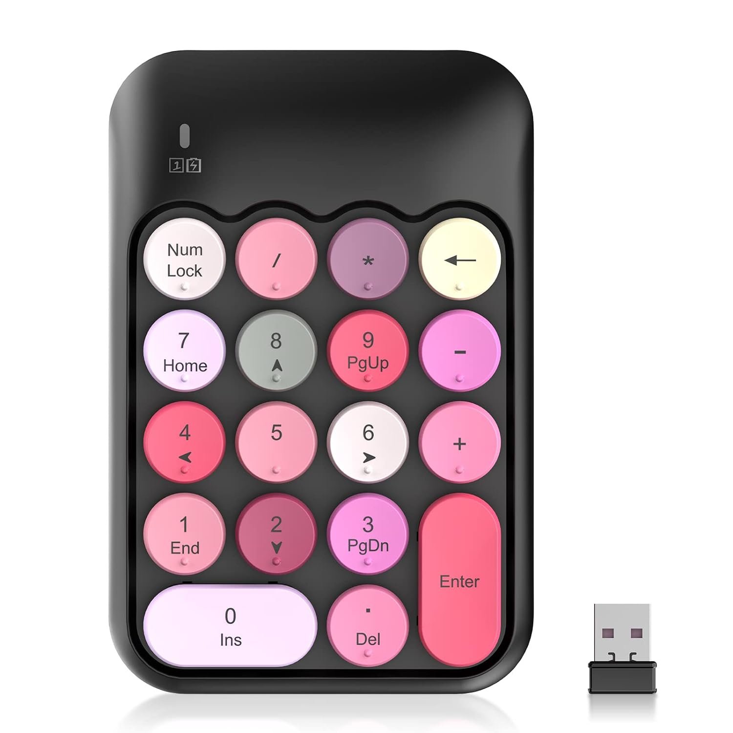 Wireless Numeric Keypad 18 Keys With 2.4G Mini Portable Silent Number Pad Usb Re