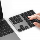 Bluetooth Number Pad, Aluminum Rechargeable Wireless Numeric Keypad Slim 34-Keys