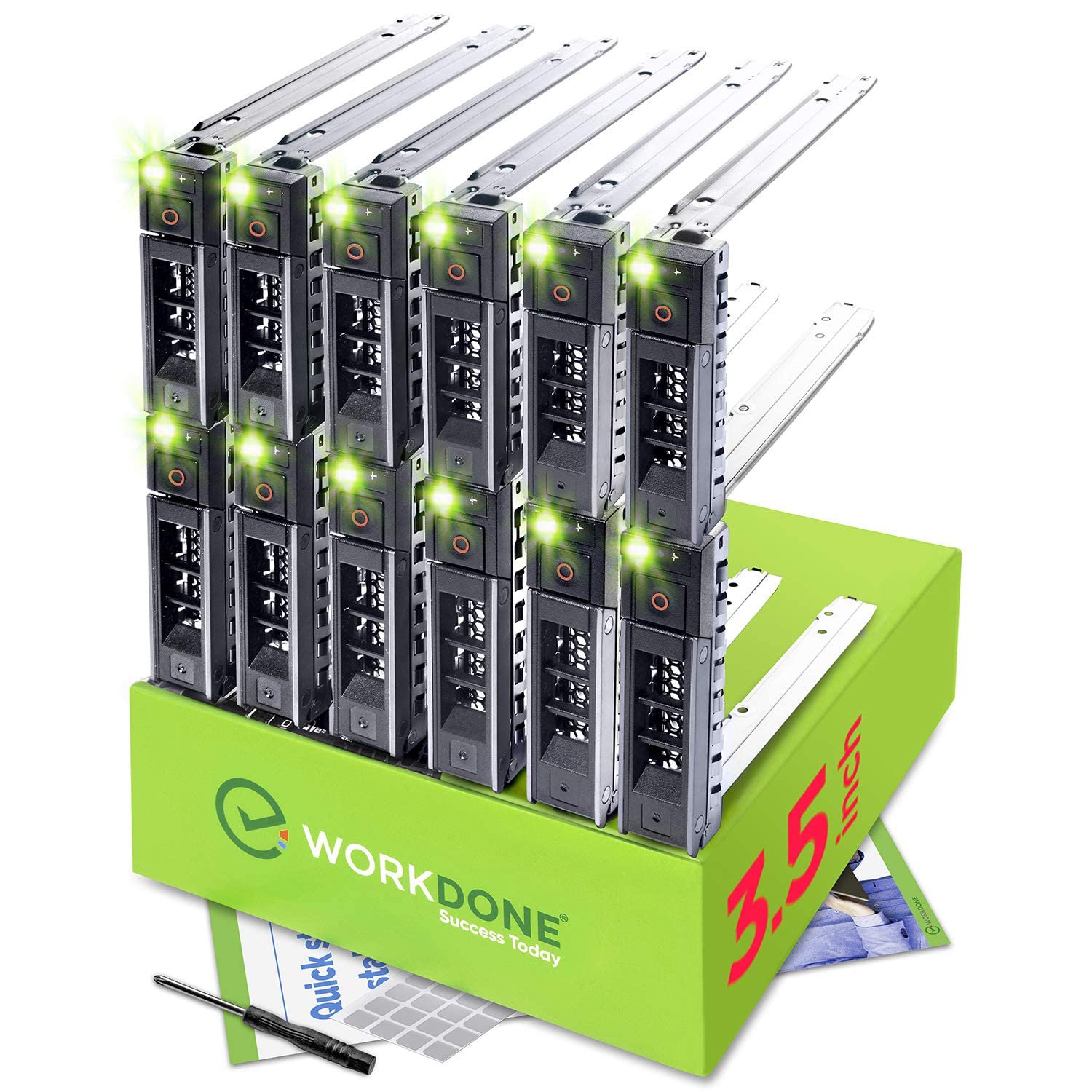 12-Pack - 3.5" Hard Drive Caddy - Compatible For Dell Poweredge Selected 14-15Th