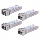 4Pack 10Gbase-Sr Sfp+ Transceiver, Sfp Multi-Mode Lc Module, 10G 850Nm Mmf Up To