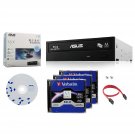 Asus 16X BW-16D1HT Internal Blu-ray Burner Drive Bundle with 3 Pack M-DISC BD an