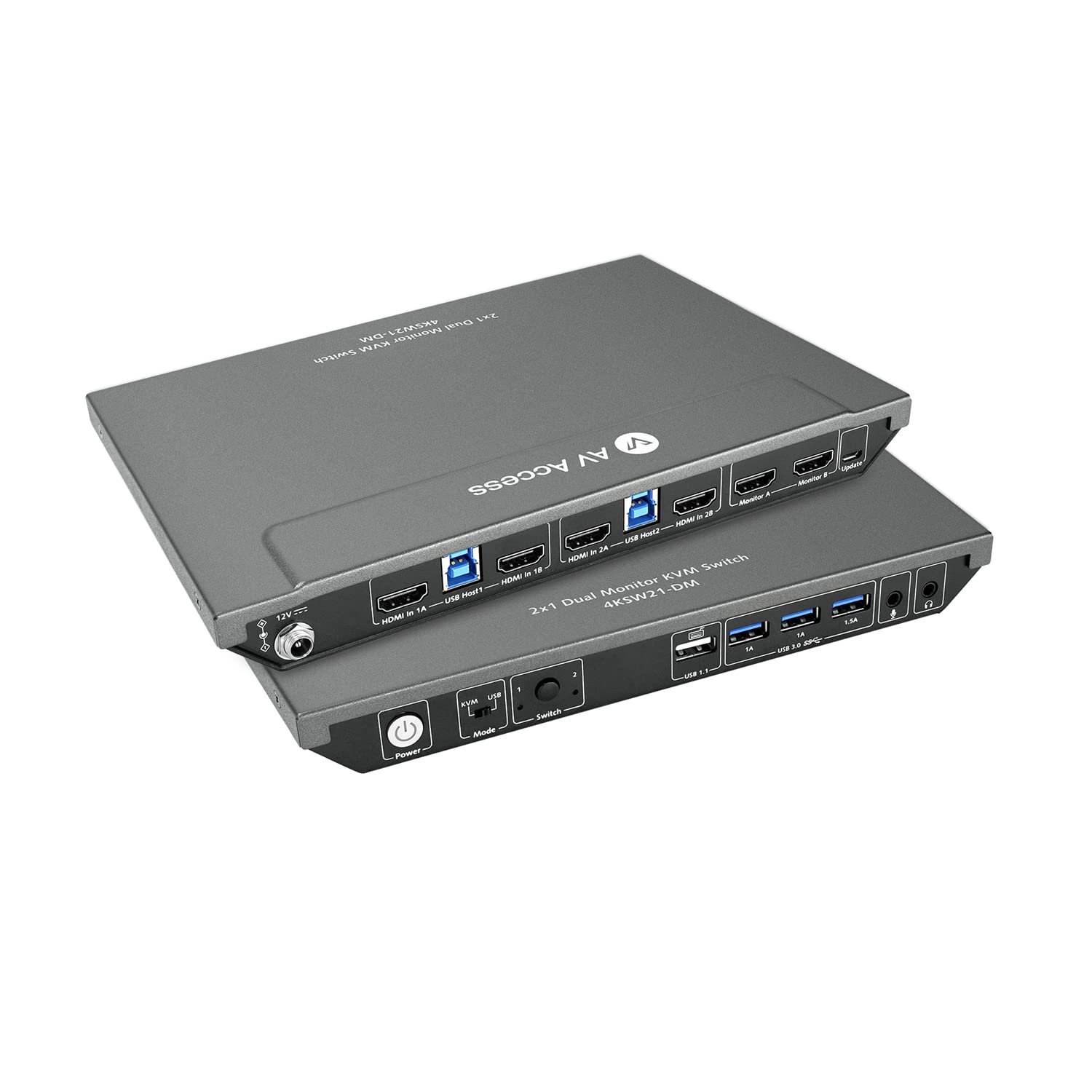 Av Access Kvm Switch Dual Monitor 4K@60Hz, 2K@144Hz, 1080P@240Hz, Usb 3.0 Kvm Sw