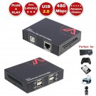 Av Access Usb Extender Over Cat5E/6/6A/7 196Ft/60M, 4 Usb 2.0 Ports, Plug And Pl