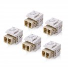 Cable Matters 5-Pack LC UPC Duplex Fiber Optic Keystone Coupler Jack, OM1/OM2/OM