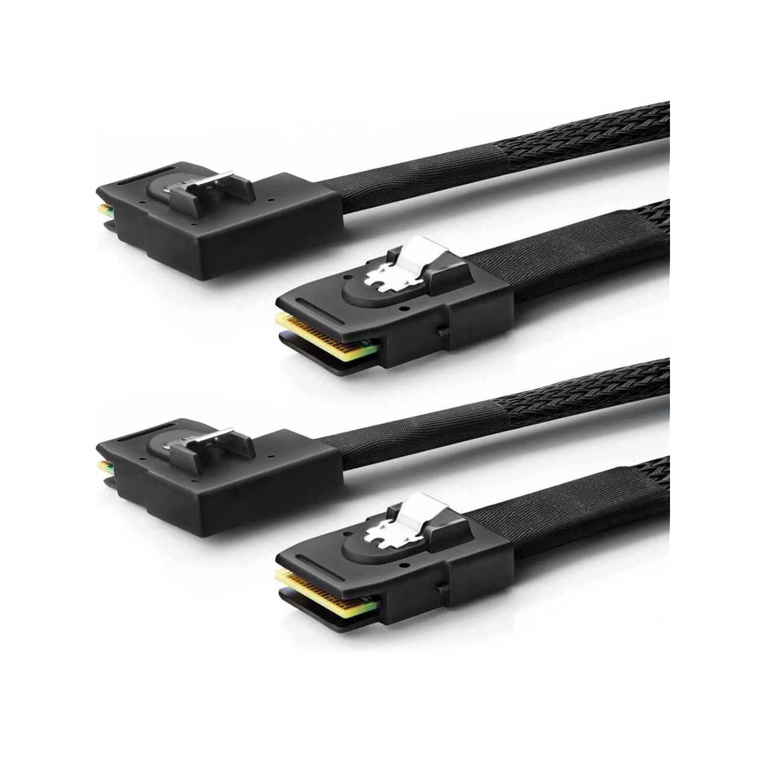 CableCreation 2 Pack Short Internal Mini SAS SFF-8087 to Right Angle SFF-8087 Co