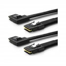 CableCreation 2 Pack Short Internal Mini SAS SFF-8087 to Right Angle SFF-8087 Co