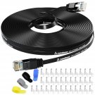 Cat 6 Ethernet Cable 100 Ft, Indoor&Outdoor, High Speed Flat Internet Network Ca