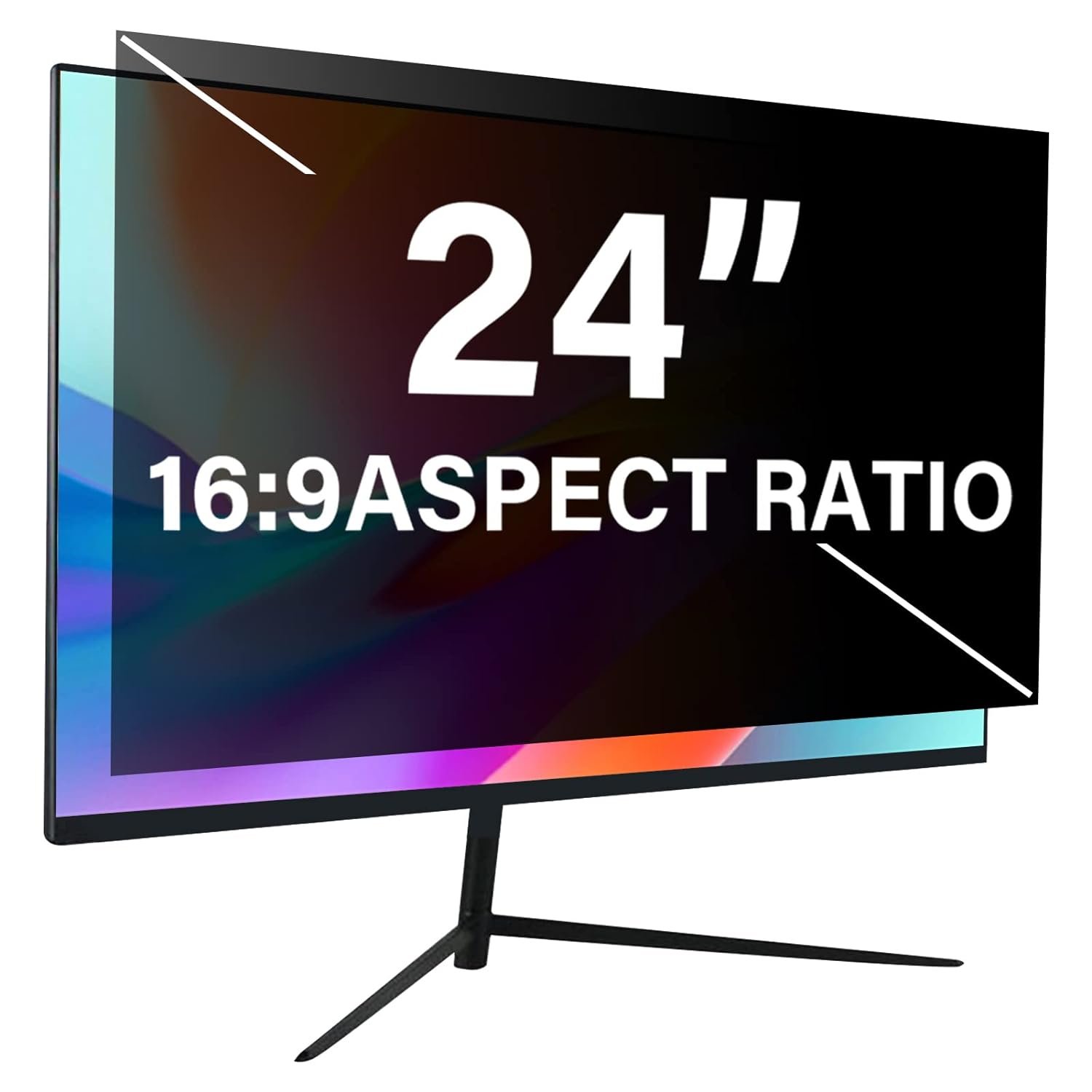 Computer Privacy Screen 24 Inch, Removable 16:9 Aspect Ratio Widescreen Laptop M