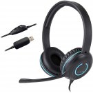 Cyber Acoustics Stereo USB Headset (AC-5008A), in-line Controls for Volume & Mic