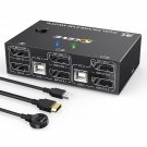 Dp Dual Monitor Kvm Switch Displayport 1.4 8K@30Hz 4K@144Hz, Dp Extended Display