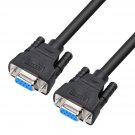 DTech DB9 RS232 Serial Cable Female to Female Null Modem Cord Cross TX/RX line f