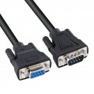 DTech DB9 RS232 Serial Cable Male to Female Extension Null Modem Cord Cross TX R