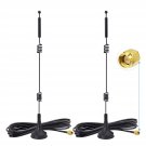 Dual Band Wifi 2.4Ghz 5Ghz 5.8Ghz 9Dbi Magnetic Base Sma Male Antenna (2-Pack) F