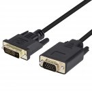 Dvi To Vga Cable, Dvi-D 24+1 To Vga 6 Feet Cable Male To Male Gold-Plated Cord F