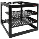 ECHOGEAR 10U Network Rack - Wall Mountable Heavy Duty 4 Post Design Holds All Yo