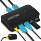 Hdmi Usb Kvm Switch Selector For 2 Computers Share Keyboard Mouse Printer And 1