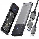 Idsonix M.2 Nvme Sata Ssd Enclosure Adapter[Tool Free][Aluminum], Nvme To Usb C&