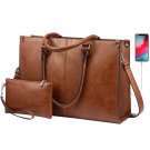 Laptop Bag For Women, 15.6 Inch Laptop Tote Work Bags With Usb Charging Port, Vi