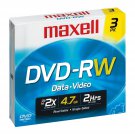 Maxell 4.7GB 2X DVD-RW (3 -Pack)