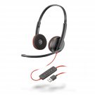 Plantronics - Blackwire 3220 - Wired Dual-Ear (Stereo) Headset with Boom Mic - U