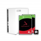 QNAP 2 Bay Home NAS with 4TB Storage Capacity, Preconfigured RAID 1 Seagate Iron