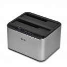 SSK Aluminum Hard Drive Docking Station, USB 3.0 to SATA Dual Bay External HDD D