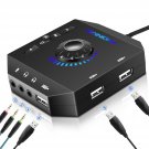 T10 External Sound Card, Usb Audio Adapter For Pc Windows, Mac, Linux, Laptops,