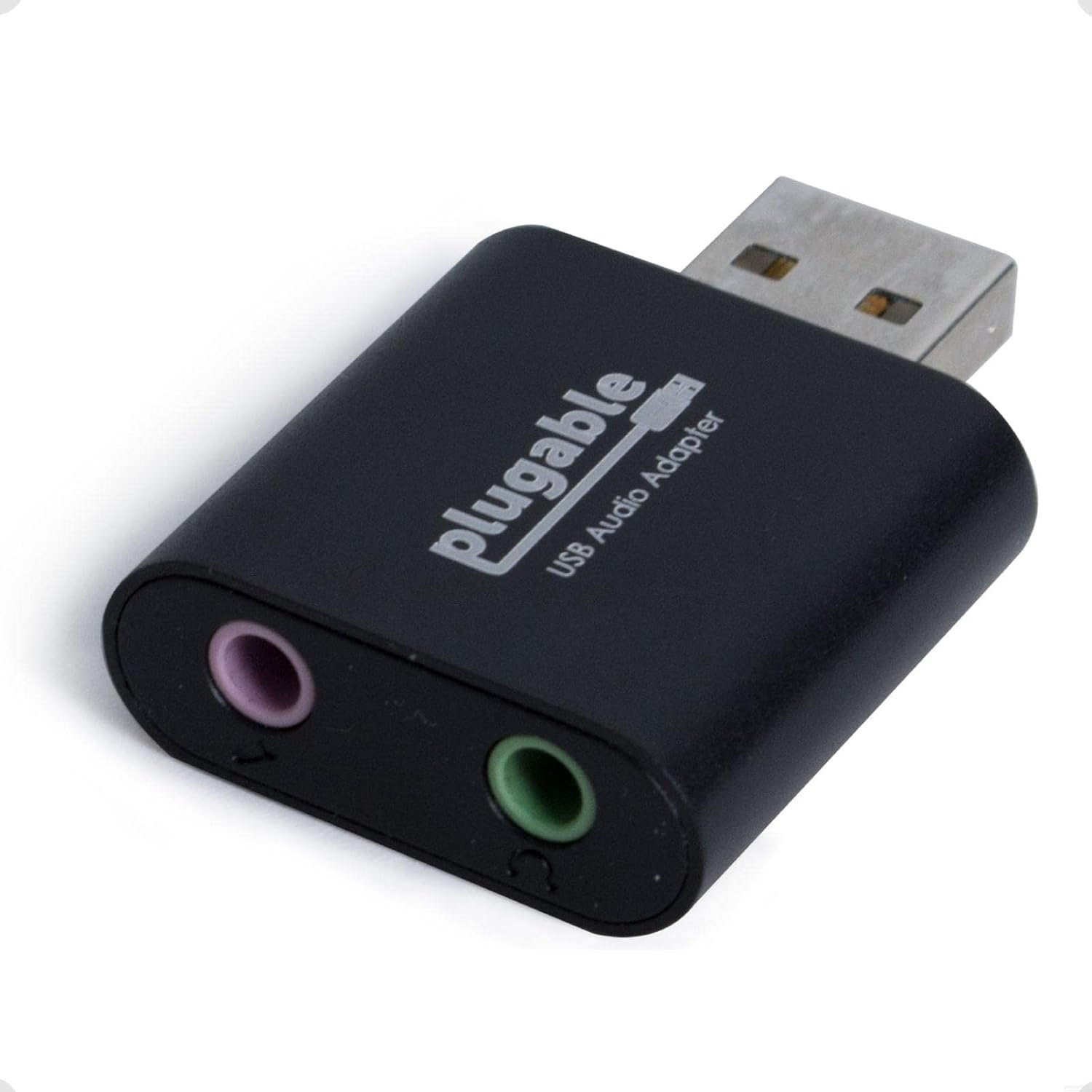 Usb Audio Adapter With 3.5Mm Speaker-Headphone And Microphone Jack, Add An Exter