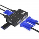 Vga Kvm Switch, 2 Port Usb Vga Kvm Switch For 2 Computers Share 1 Monitor Keyboa
