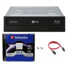 Wh14Ns40 16X Blu-Ray Bdxl Dvd Cd Internal Burner Drive Bundle With Free 25Gb M-D