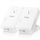 Zyxel AV2000 Powerline Ethernet Adapter Starter Kit | Pass-Thru Power | Plug & P