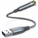 2-Pack Usb To 3.5Mm Jack Audio Adapter,External Sound Card Usb-A To Audio Jack A