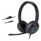 Cyber Acoustics 3.5mm Stereo Headset (AC-5002) with Headphones and Noise Canceli