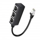 Ethernet Splitter, Rj45 1 Male To 3 X Female Lan Ethernet Splitter Adapter Cable