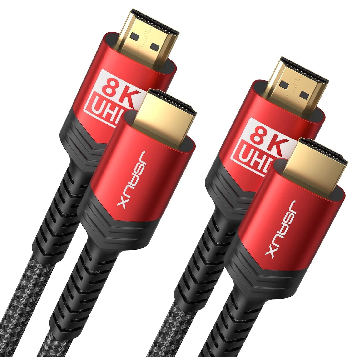 Hdmi Cables 2.1 2 Pack 6Ft, 48Gbps 8K & 4K Ultra High Speed Hdmi Braided Cord, 4