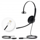 Headset With Microphone Rj9 For Voip Phone Wired Headset Teams Certified Yhs34 Y