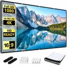 Projector Screen 120 Inch, Outdoor Movie Screen 16:9 Foldable Washable Anti-Crea