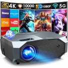 Projector With 5G Wifi & Bluetooth, 10000L Full Hd 1080P Outdoor Portable Video